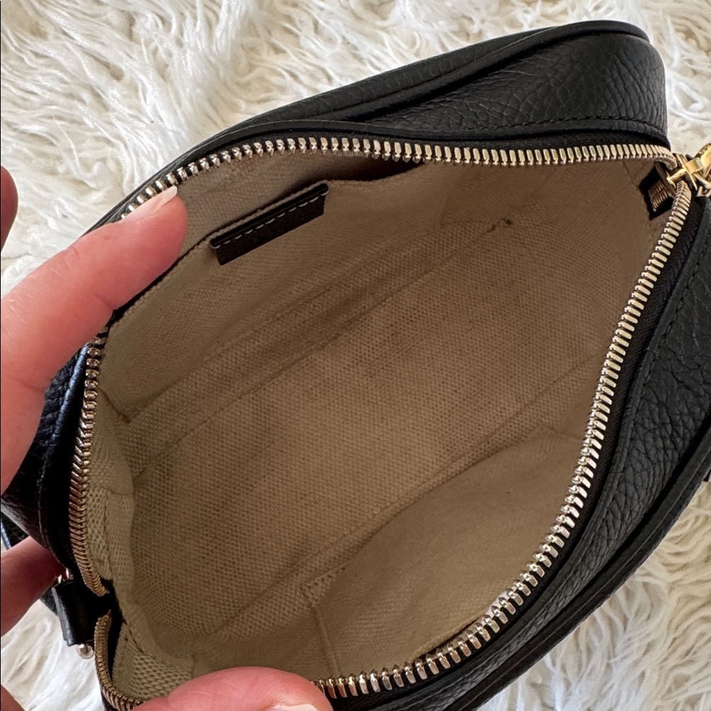Gucci Soho Disco Black Pebbled Leather Crossbody Bag w Dust Bag - Picture 6 of 10